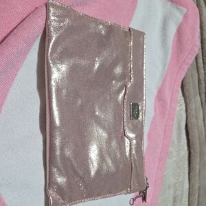Shiny Pink Makeup Clutch